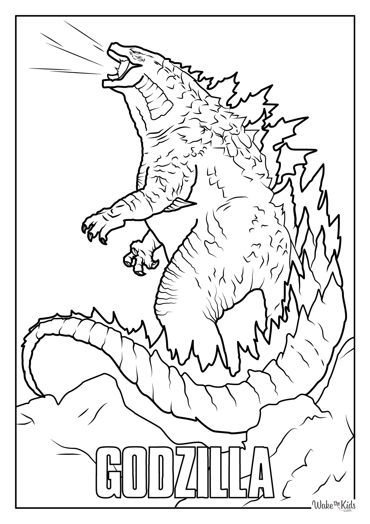 Godzilla Coloring Pages Free Printable PDFs WakeTheKids