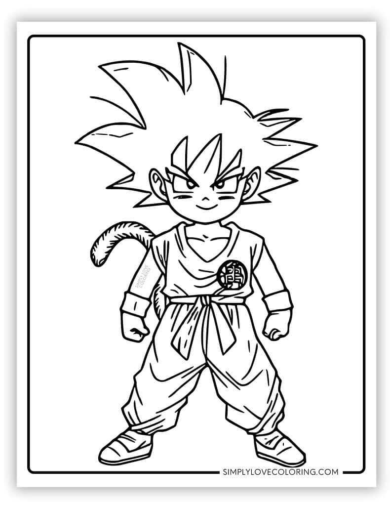 Goku Coloring Pages Free PDF Printable Simply Love Coloring Goku Coloring Pages Free PDF Printable Simply Love Coloring