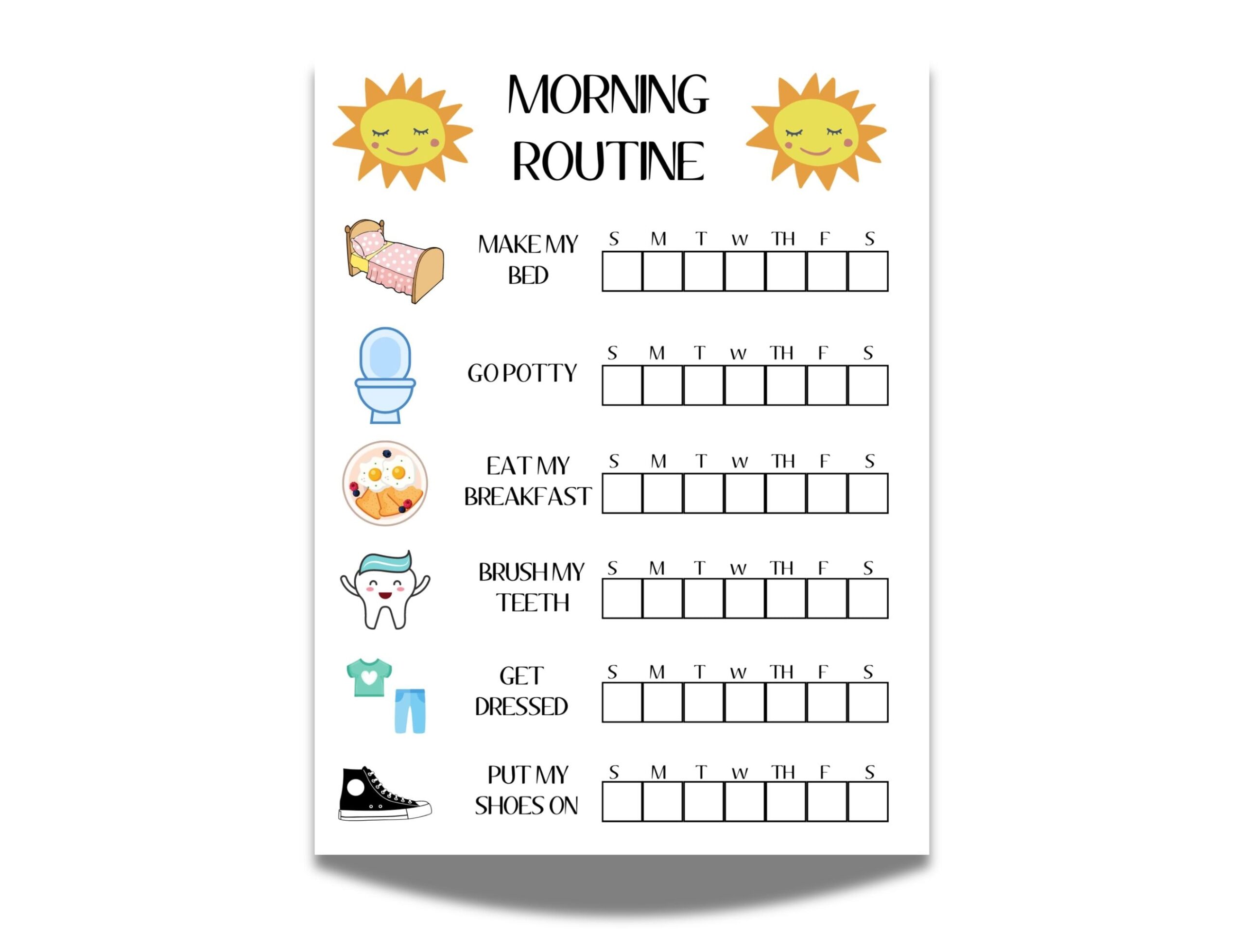 Good Morning Chore List Children s Job Poster Daily Task List Morning Checklist Printable Daily Routine Kids Daily Responsibility Chart Etsy