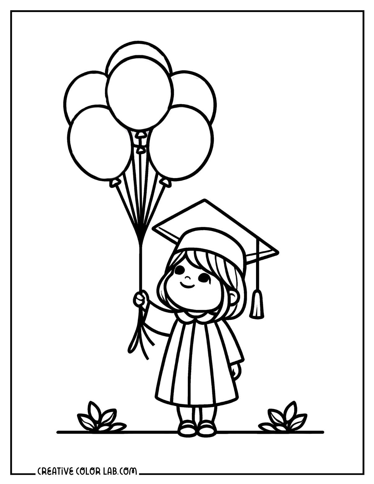 graduation coloring pages