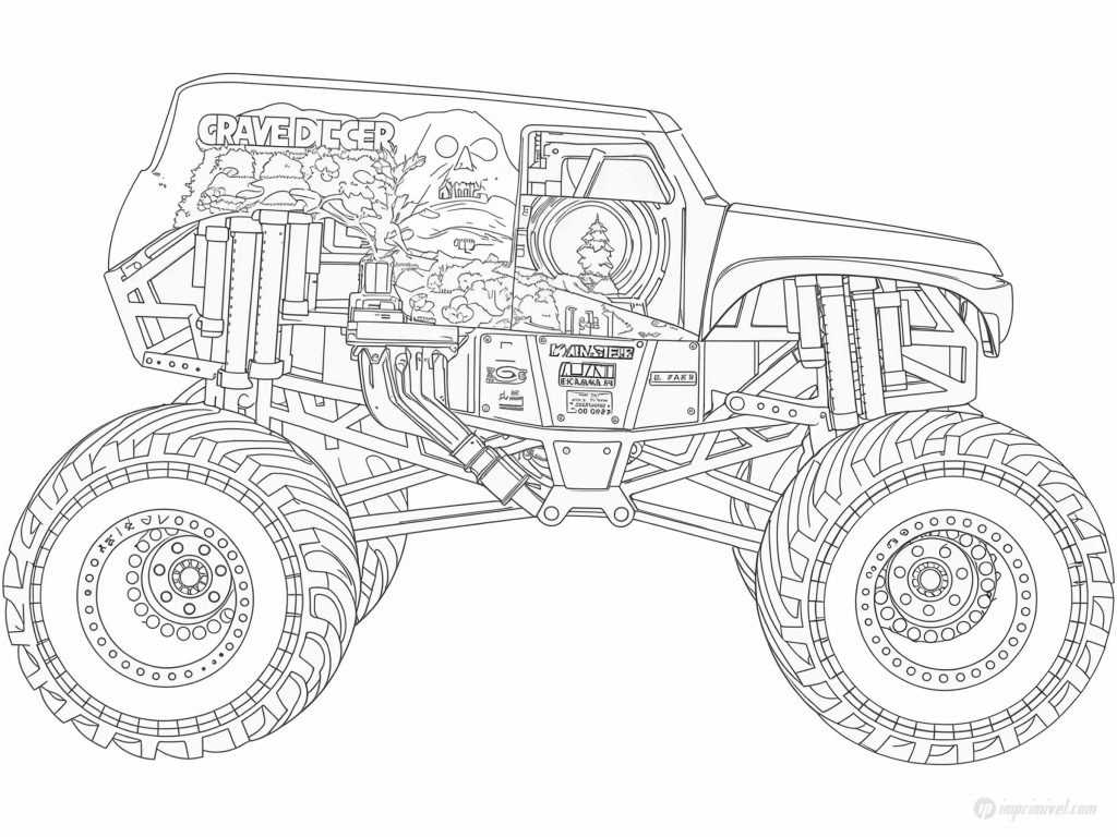 grave digger coloring pages