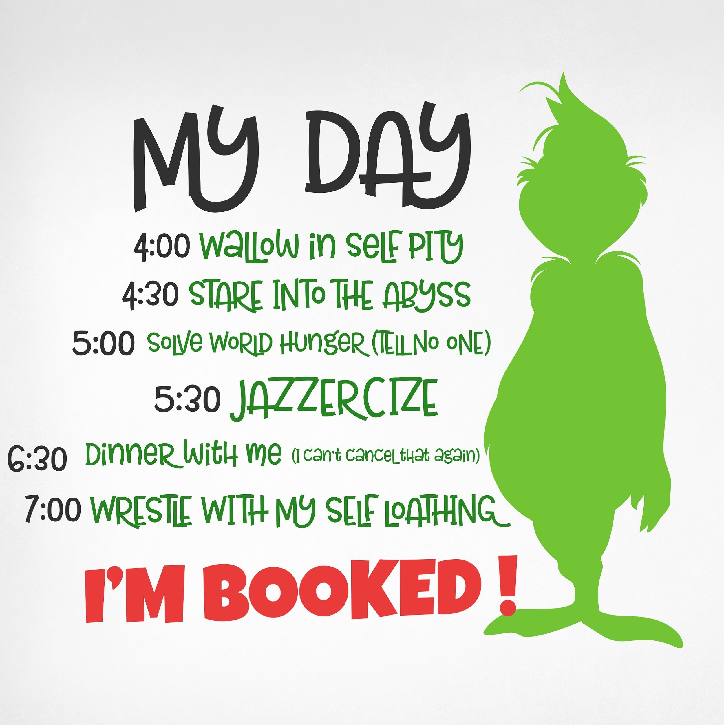 Grinch To Do List Png Etsy