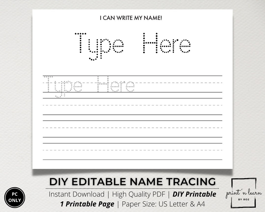handwriting name practice worksheets