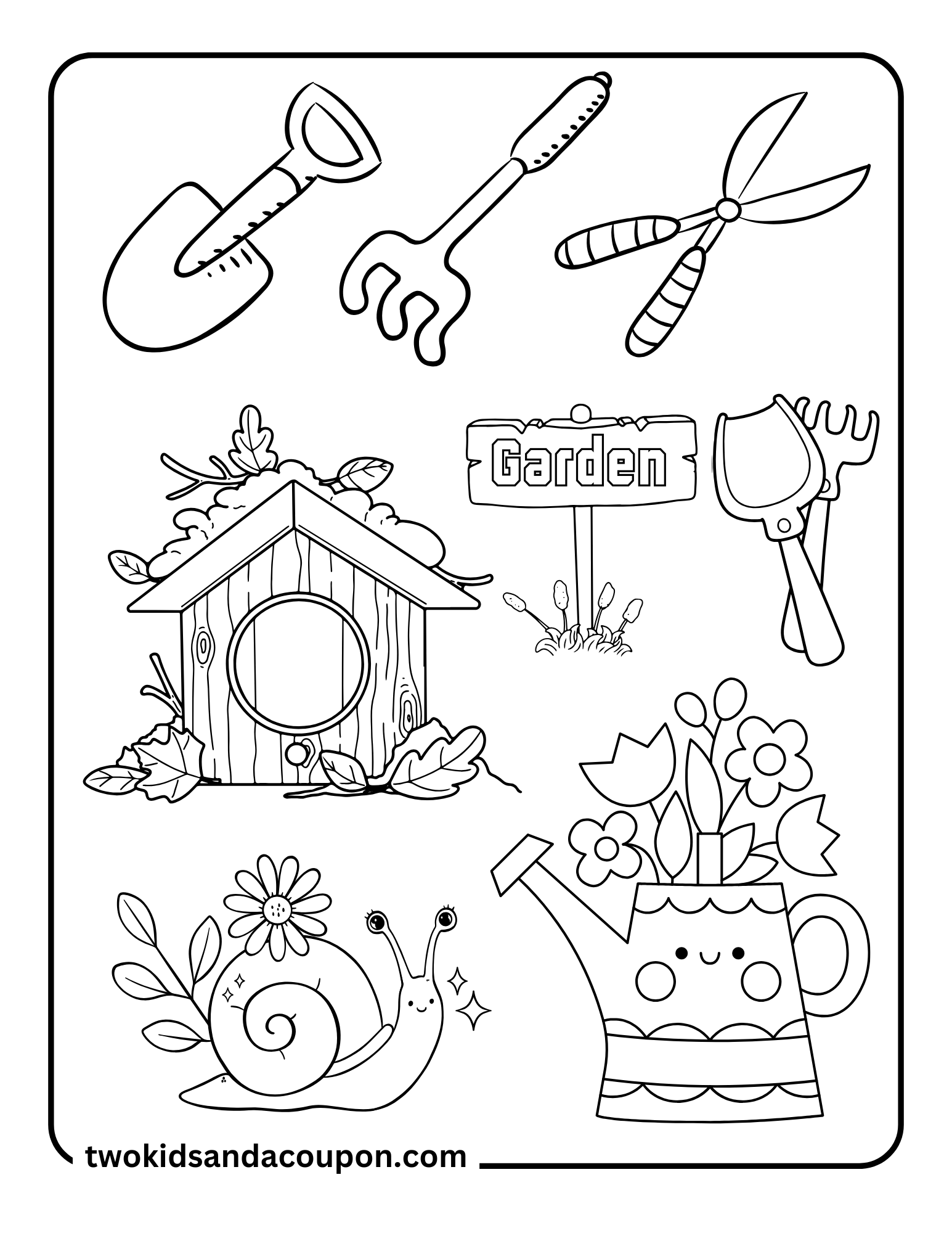 coloring garden pages