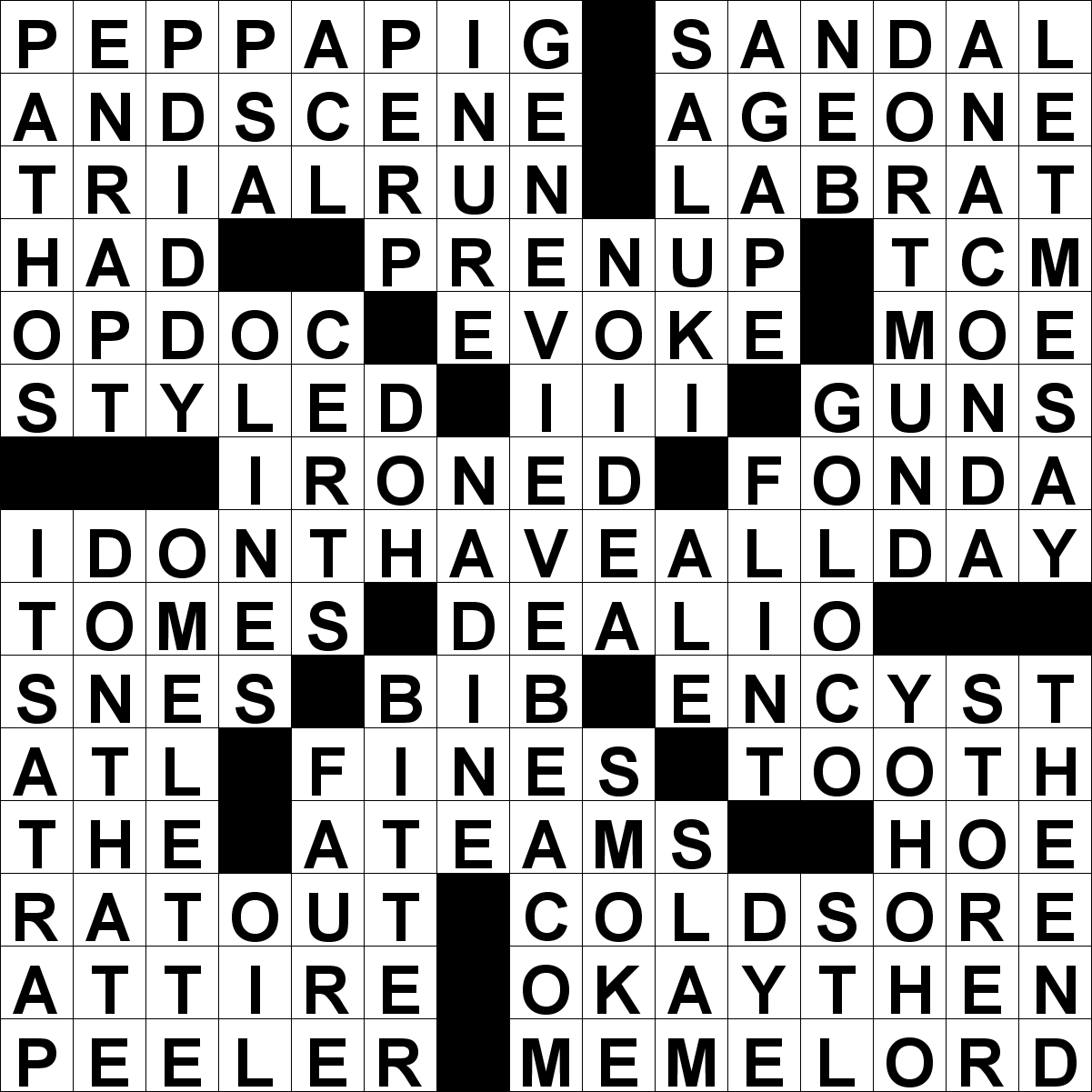 avril follower crossword clue