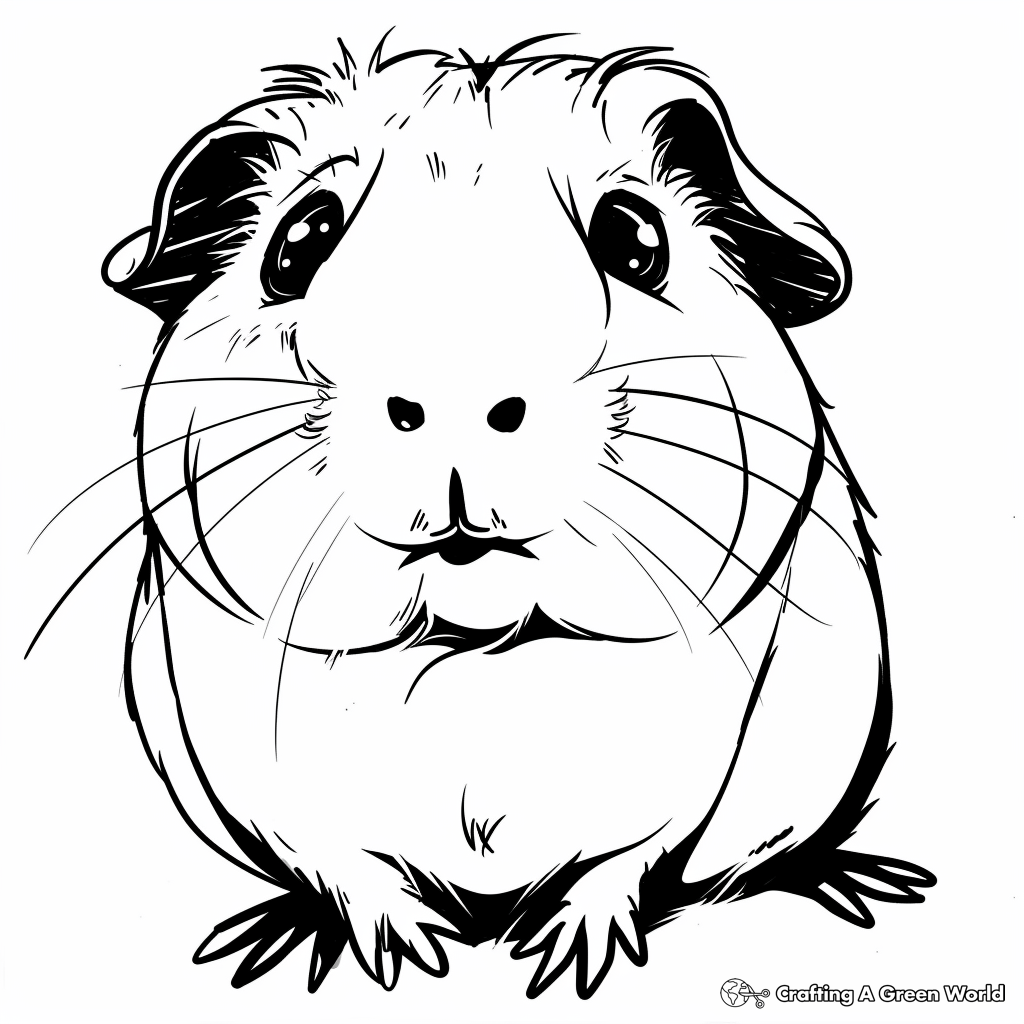 Guinea Pig Coloring Pages Free Printable 