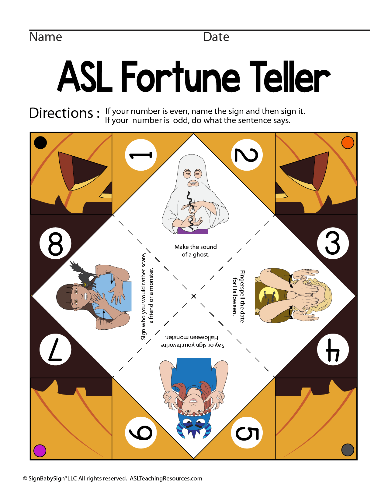 Halloween Activities Bundle ASL Teaching Resources