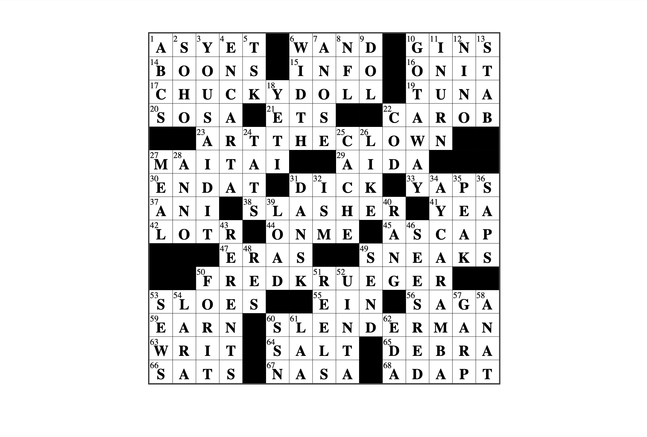 yaps nyt crossword