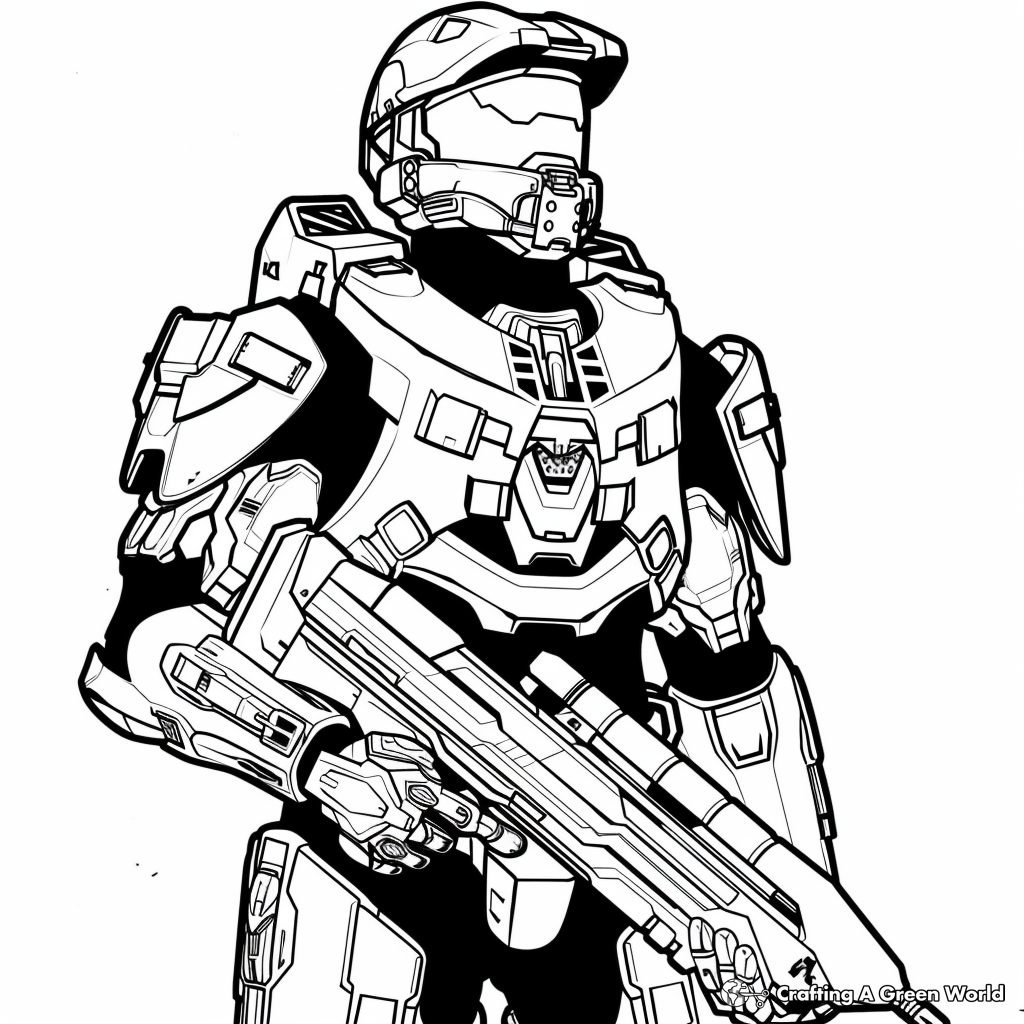 Halo Coloring Pages Free Printable 