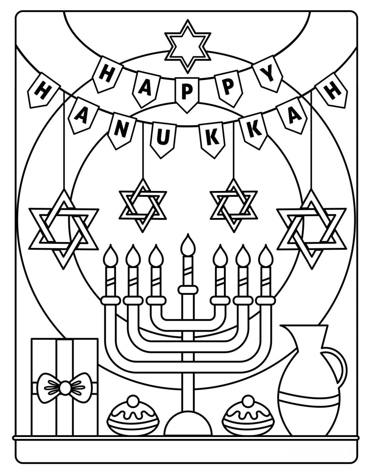 Hanukkah Coloring Pages 8 page Printable Set PDF Download Etsy Hanukkah Coloring Pages 8 page Printable Set PDF Download Etsy
