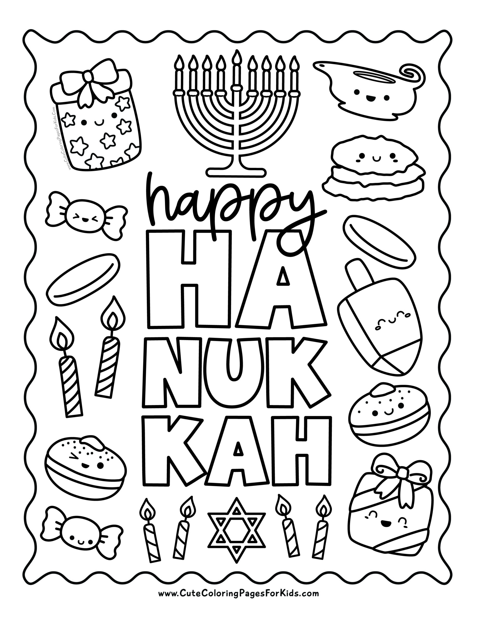 Hanukkah Coloring Pages Free Printable PDFs Cute Coloring Pages For Kids Hanukkah Coloring Pages Free Printable PDFs Cute Coloring Pages For Kids