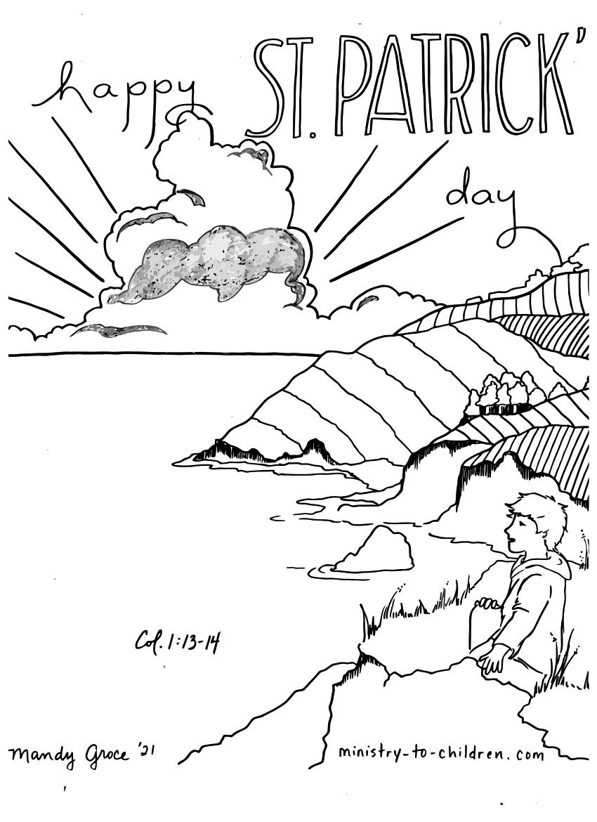 st patricks day coloring page