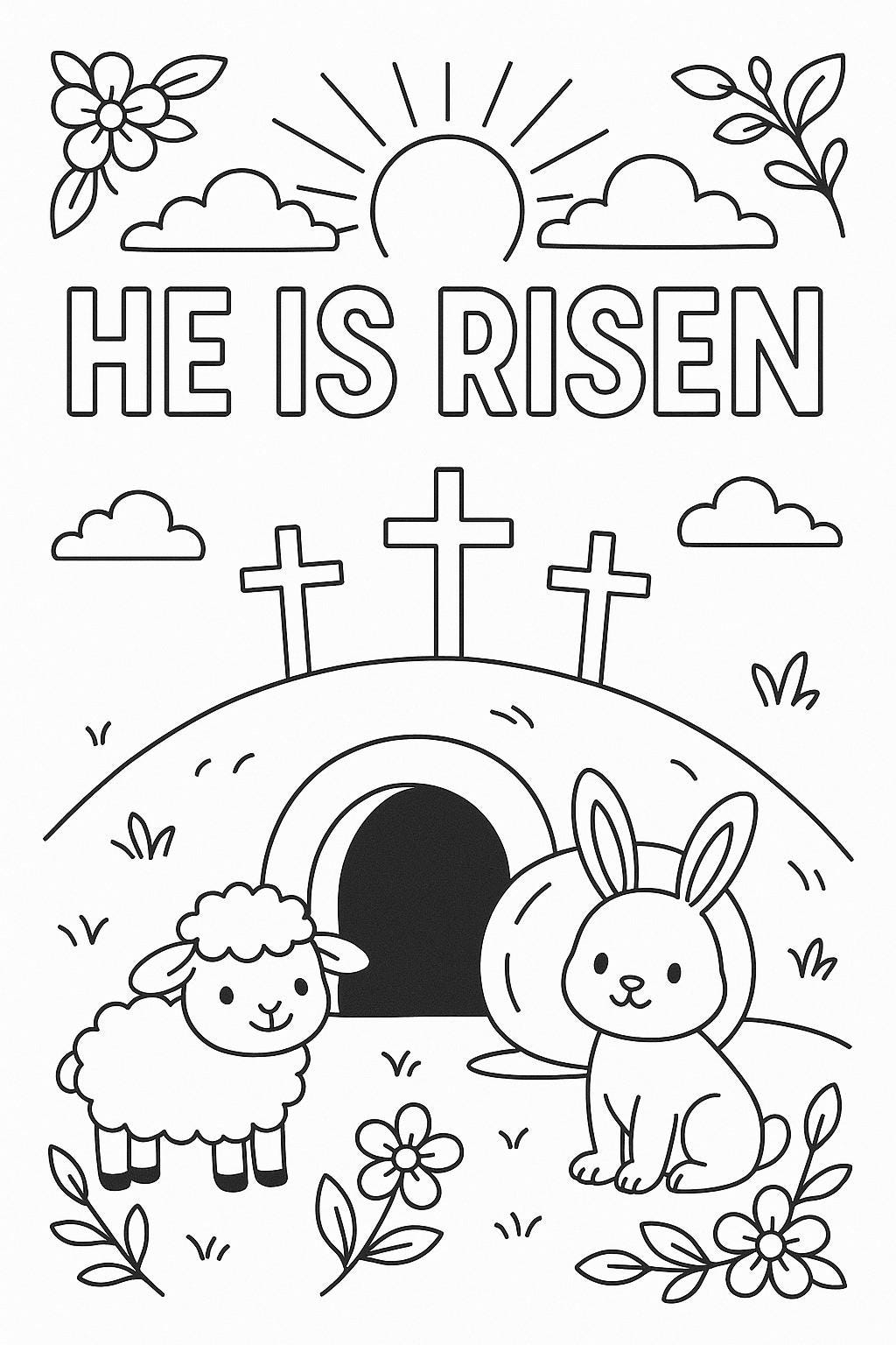 easter coloring pages religious