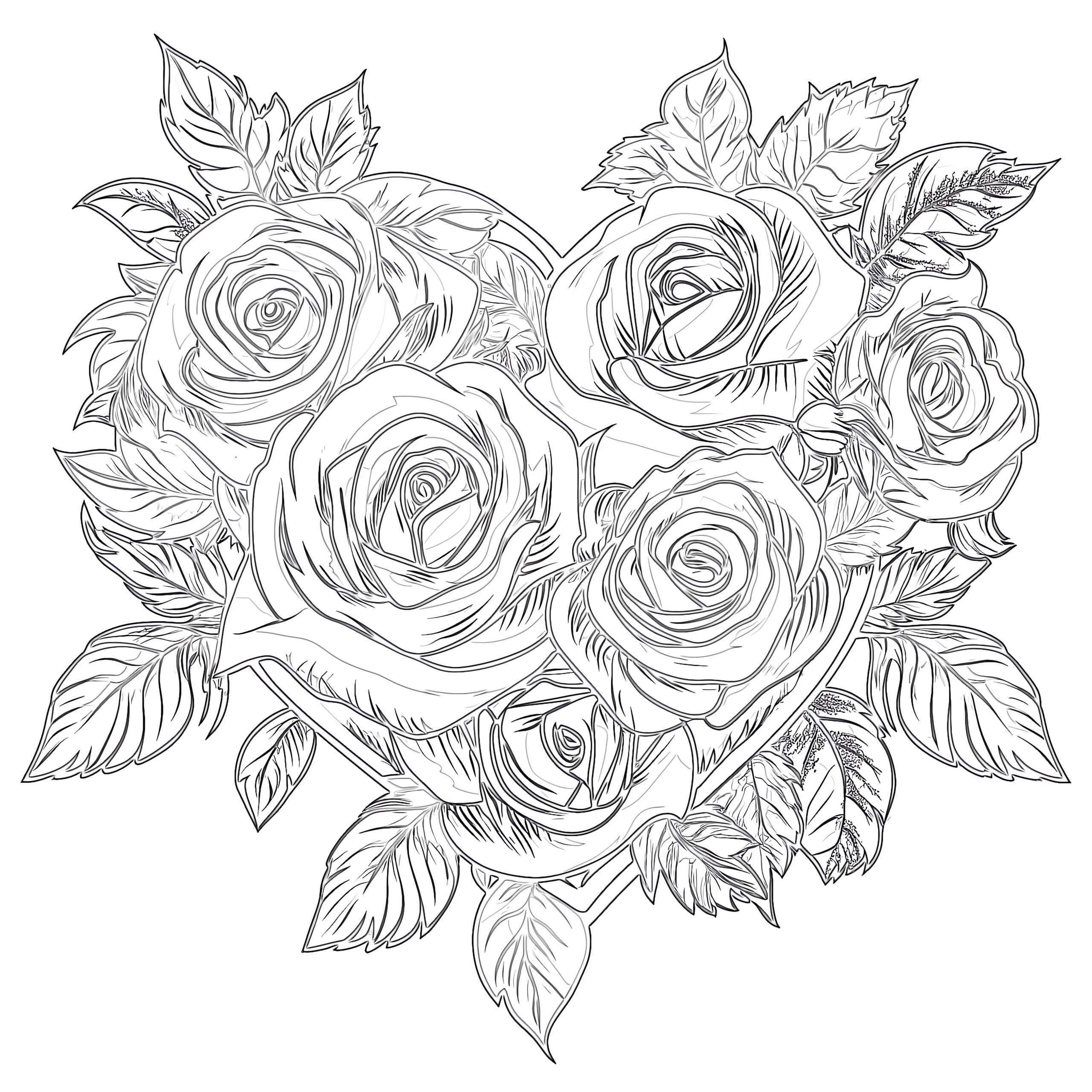 rose coloring page