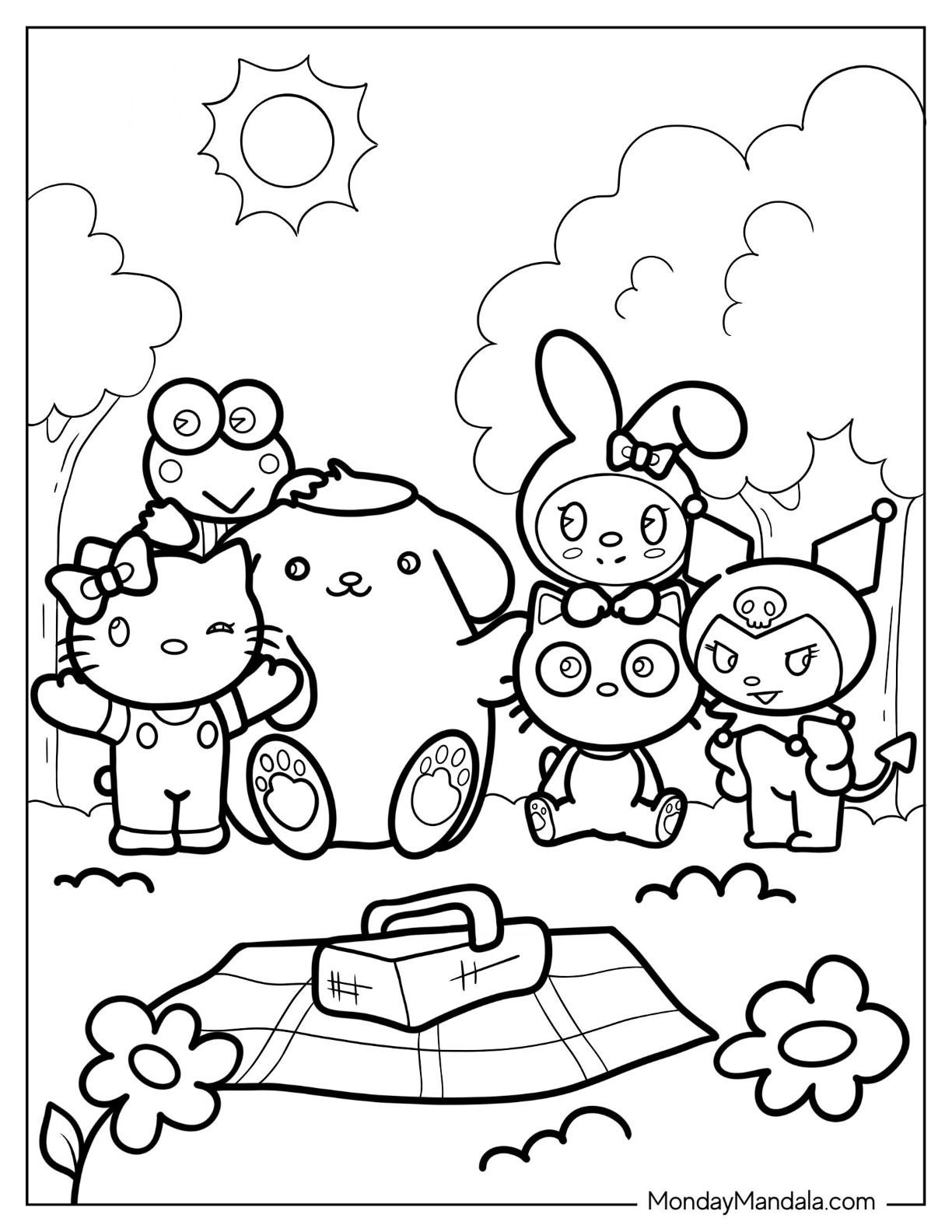 Hello Kitty Gifts For Teenager Hello Kitty And Friends Coloring Page Hello Kitty Colouring Hello Kitty Stickers