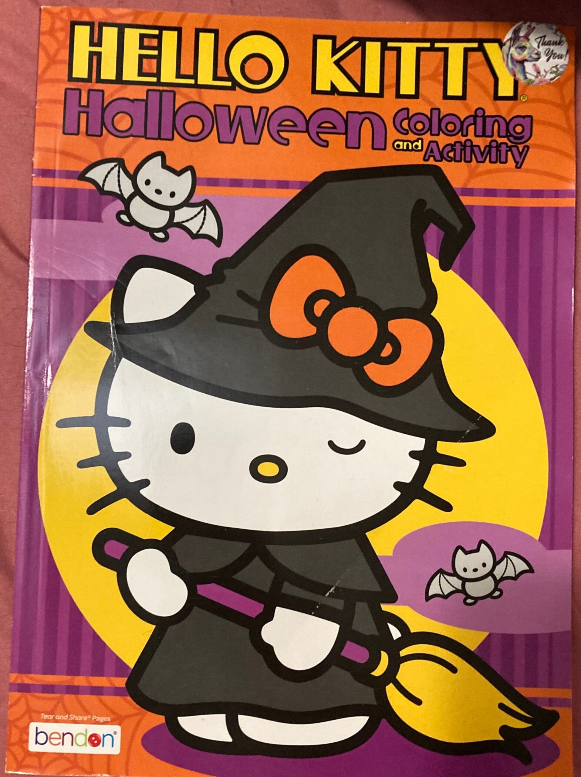 hello kitty halloween coloring pages