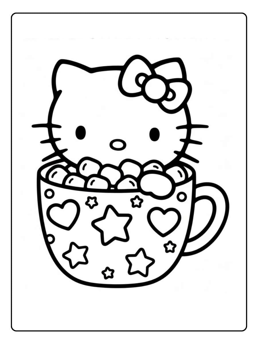 hello kitty marshmallow coloring page hello kitty marshmallow coloring page