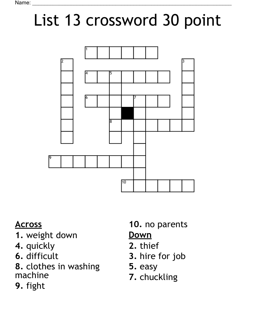 Highest Point Crossword Clue 4 Letters Letters