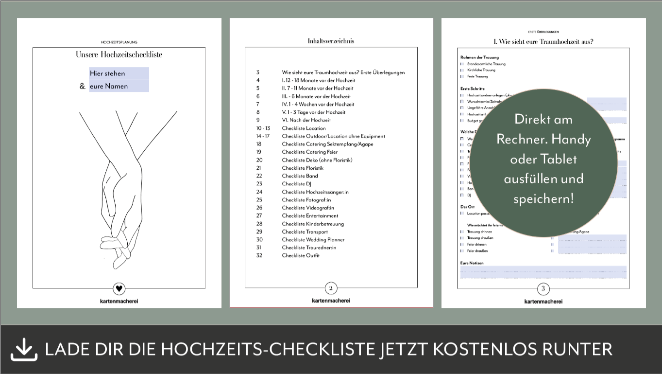 Hochzeits Checkliste Schritt F r Schritt Zur Traumhochzeit