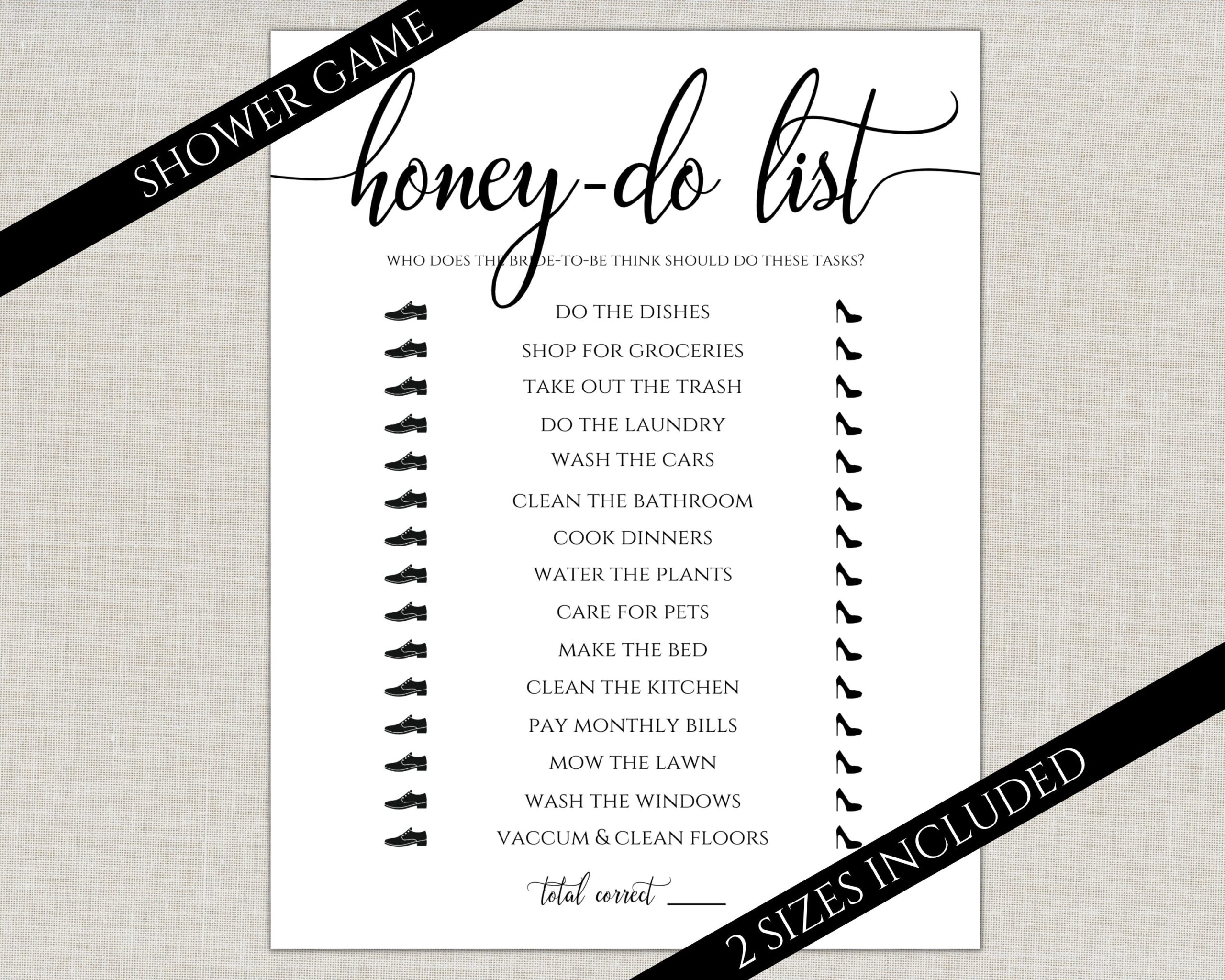 Honey Do List Bridal Shower Game Printable Bridal Shower Sprinkle Wedding Sprinkle Couples Bride Groom Shower Game Coed Shower Game Etsy Sweden