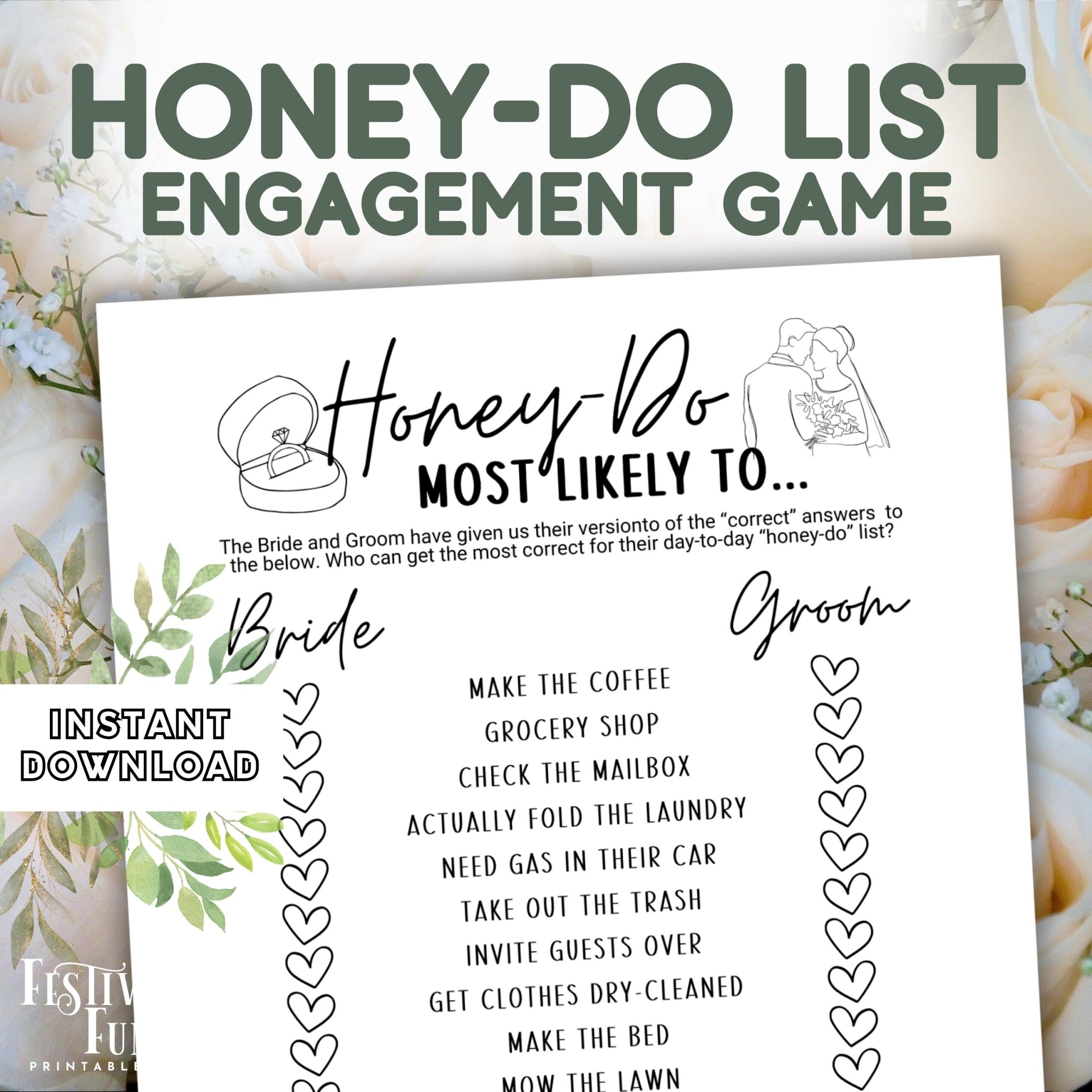 Honey Do List Engagement Party Wedding Game Couples Who Knows Bride And Groom Best Printable Activity For Bridal Shower Or Bachelorette Etsy Honey Do List Engagement Party Wedding Game Couples Who Knows Bride And Groom Best Printable Activity For Bridal Shower Or Bachelorette Etsy