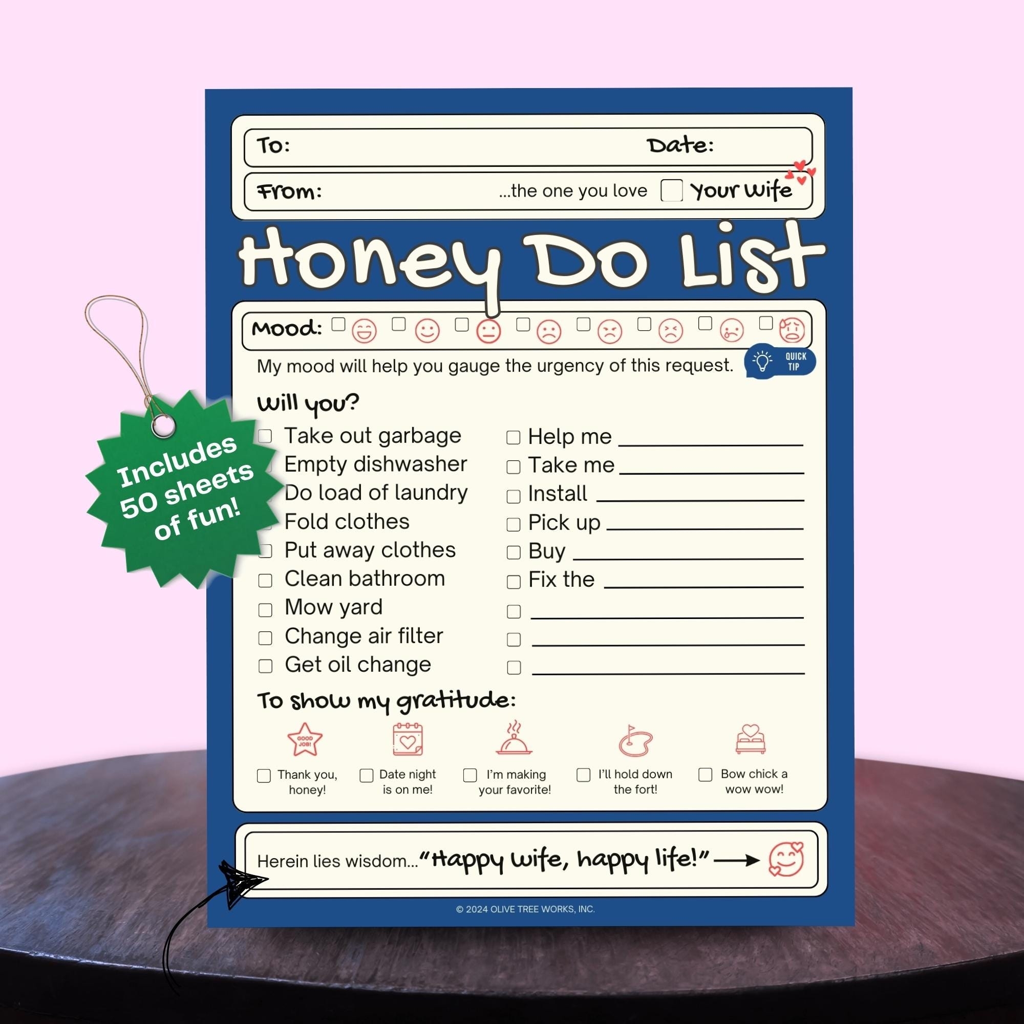 Honey Do List Notepad Funny Gag Gift For Husband 50 page To do List Etsy Honey Do List Notepad Funny Gag Gift For Husband 50 page To do List Etsy