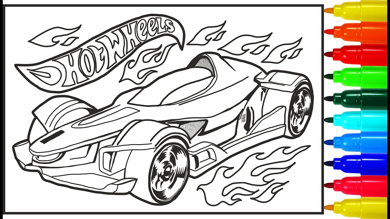 Hot Wheels Speed Car Coloring Pages YouTube Hot Wheels Speed Car Coloring Pages YouTube
