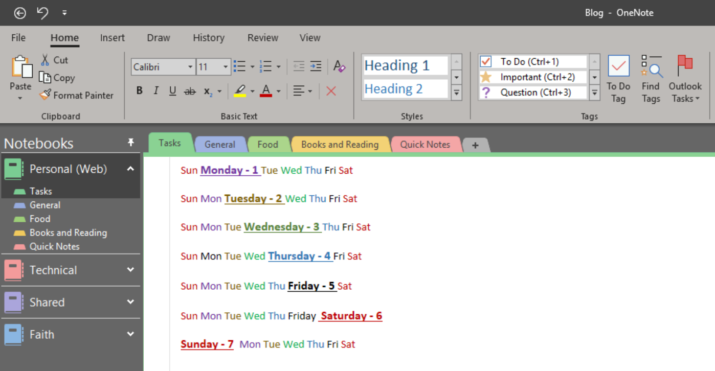 How I Work Using OneNote For My Daily Task List Caffeinated Data Science How I Work Using OneNote For My Daily Task List Caffeinated Data Science