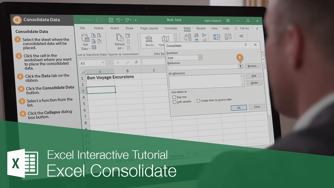 how to consolidate worksheets in excel