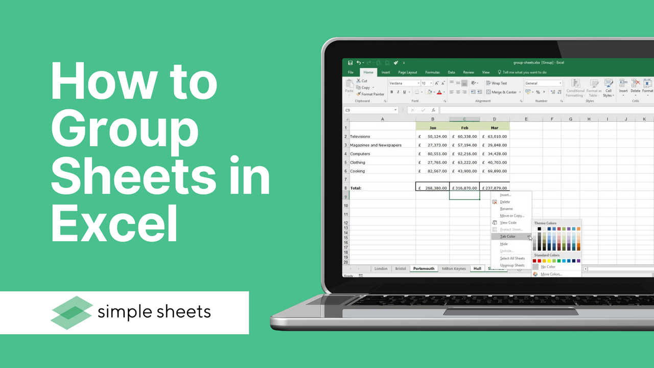 How To Group Sheets In Excel