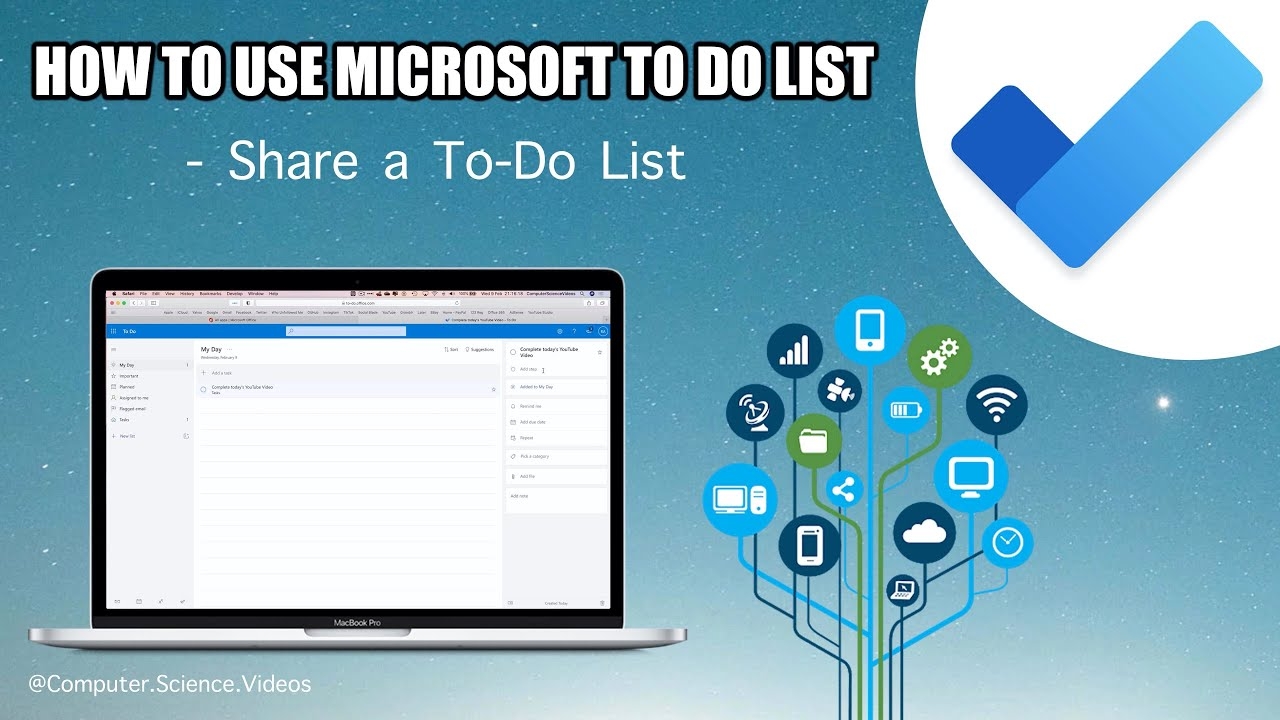 How To SHARE A To Do List With Another Account On Microsoft Office 365 On Mac Basic Tutorial New YouTube
