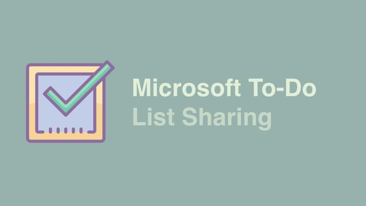 How To Share Your Lists In Microsoft To do YouTube