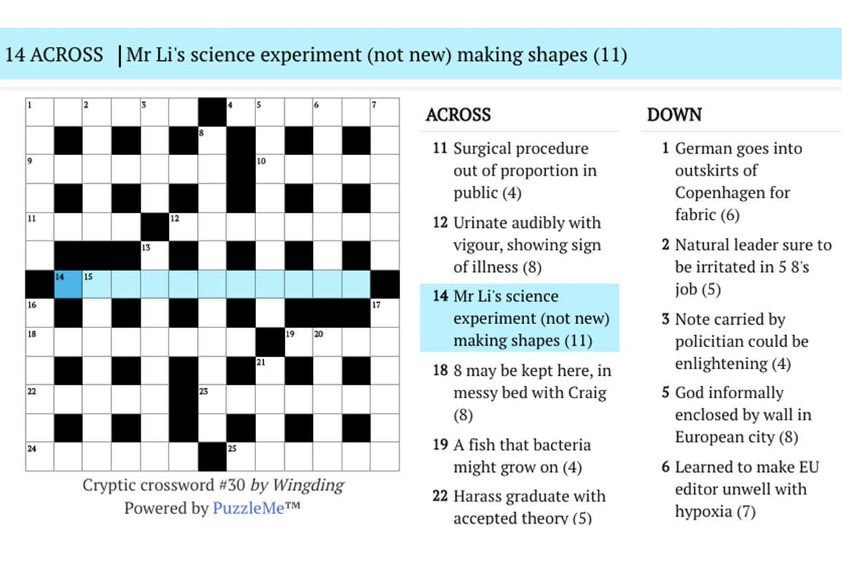 How To Solve The New Scientist Cryptic Crossword New Scientist How To Solve The New Scientist Cryptic Crossword New Scientist