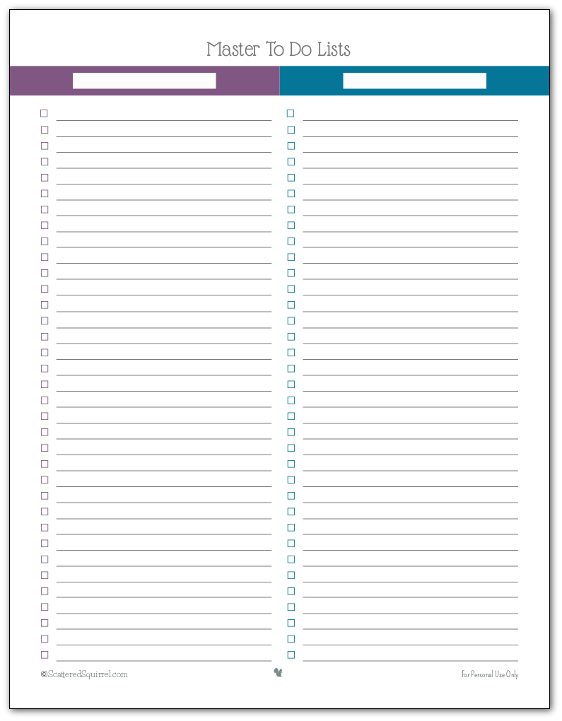 How To Use A Master To Do List To Tame A Scattered Brain