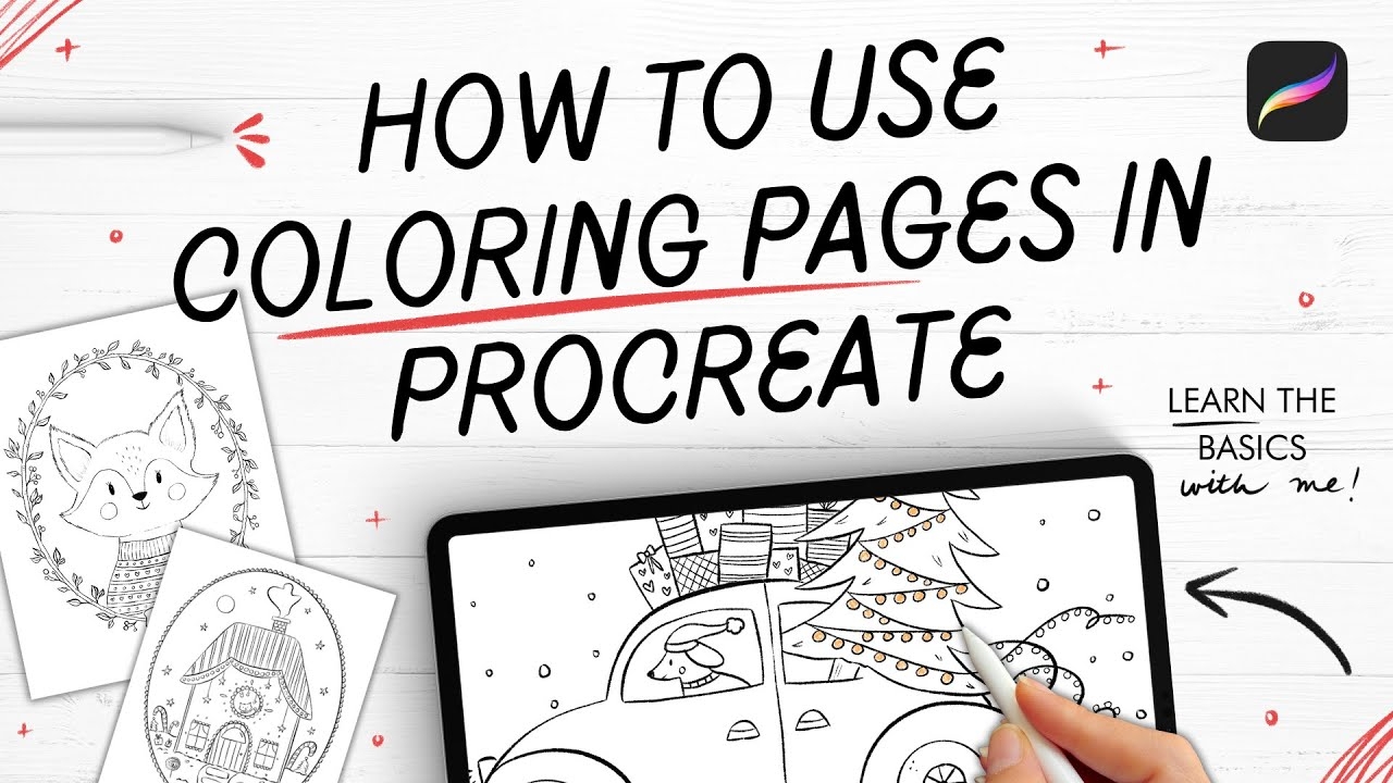 HOW TO USE COLORING PAGES IN PROCREATE for Beginners YouTube