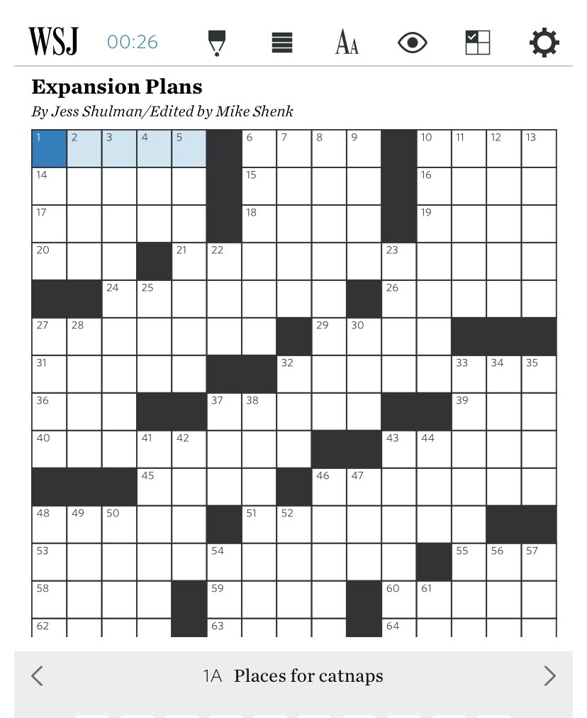 wsj crossword answers today