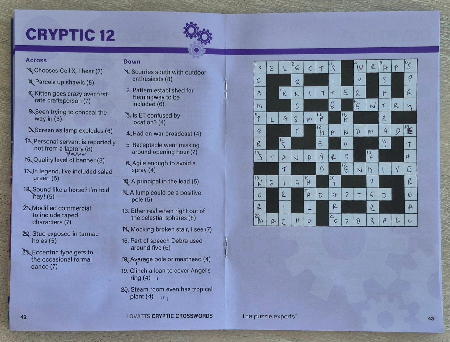 lovatts cryptic crossword