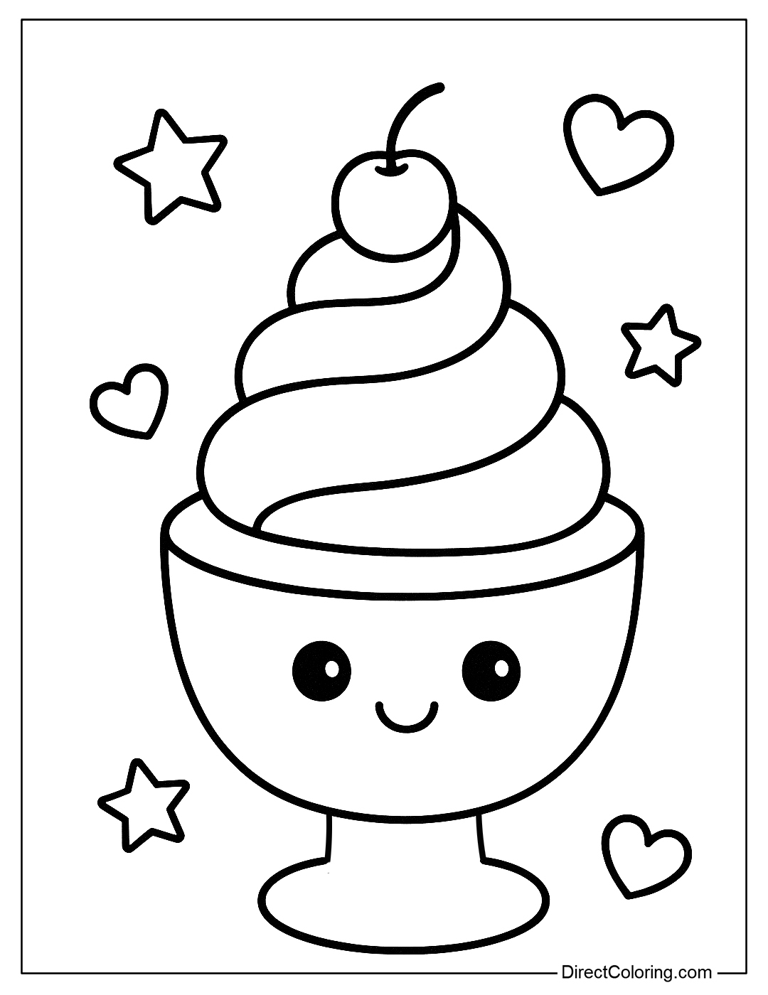 Ice Cream Coloring Pages Free PDF To Download And Print