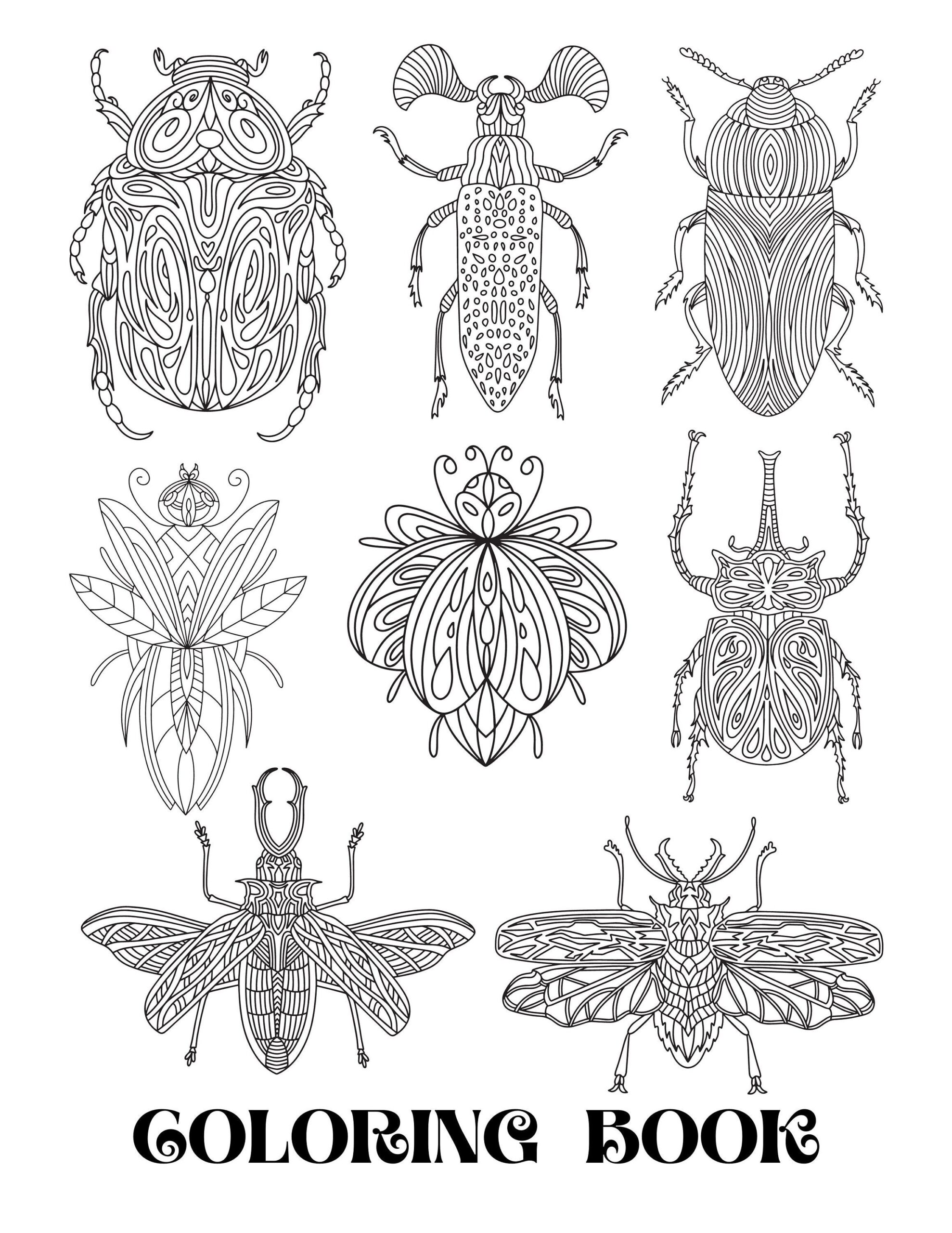 Insects Coloring Pages 23 Printable Bug Illustrations PDF Download Etsy Insects Coloring Pages 23 Printable Bug Illustrations PDF Download Etsy