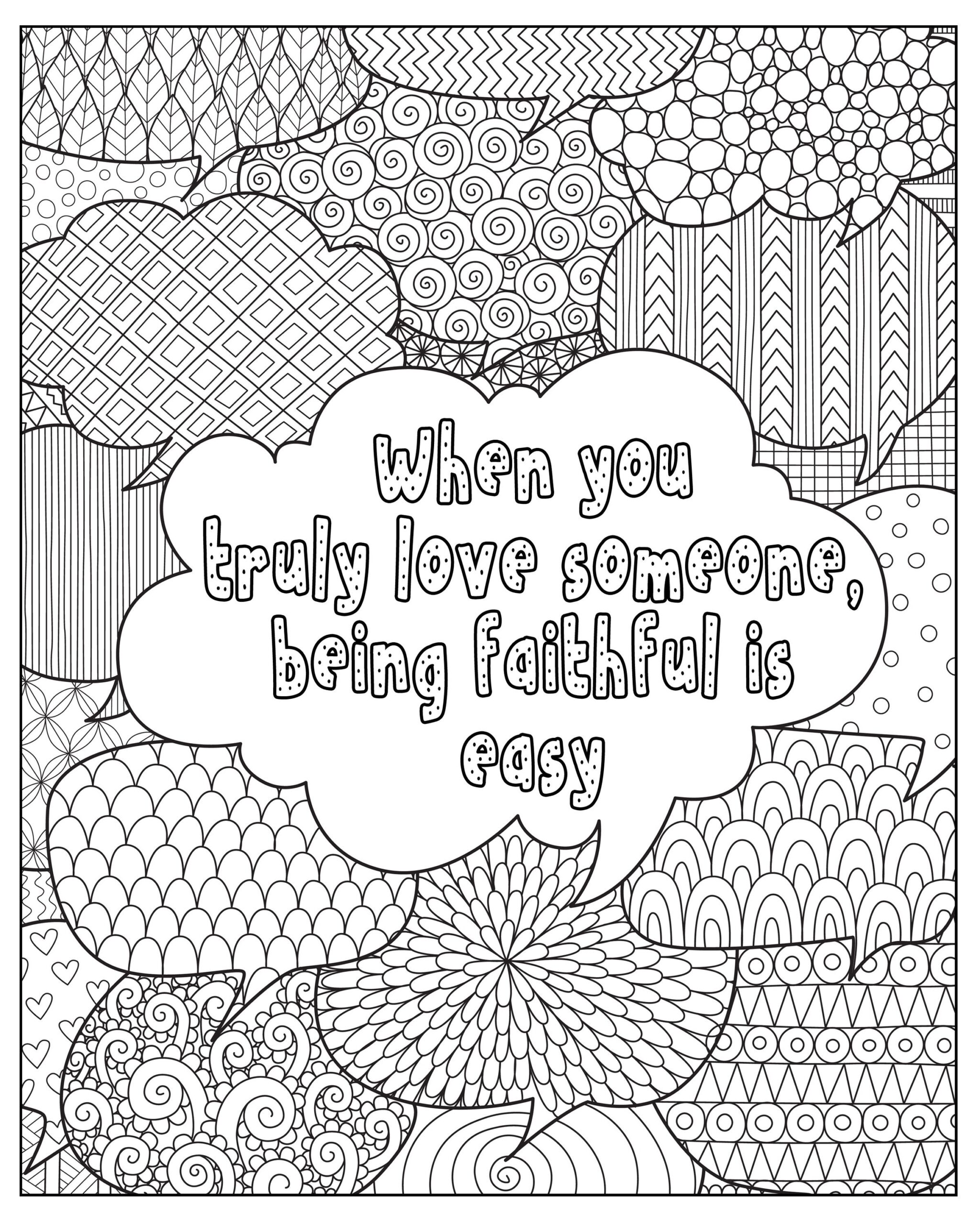 quote coloring pages for adults