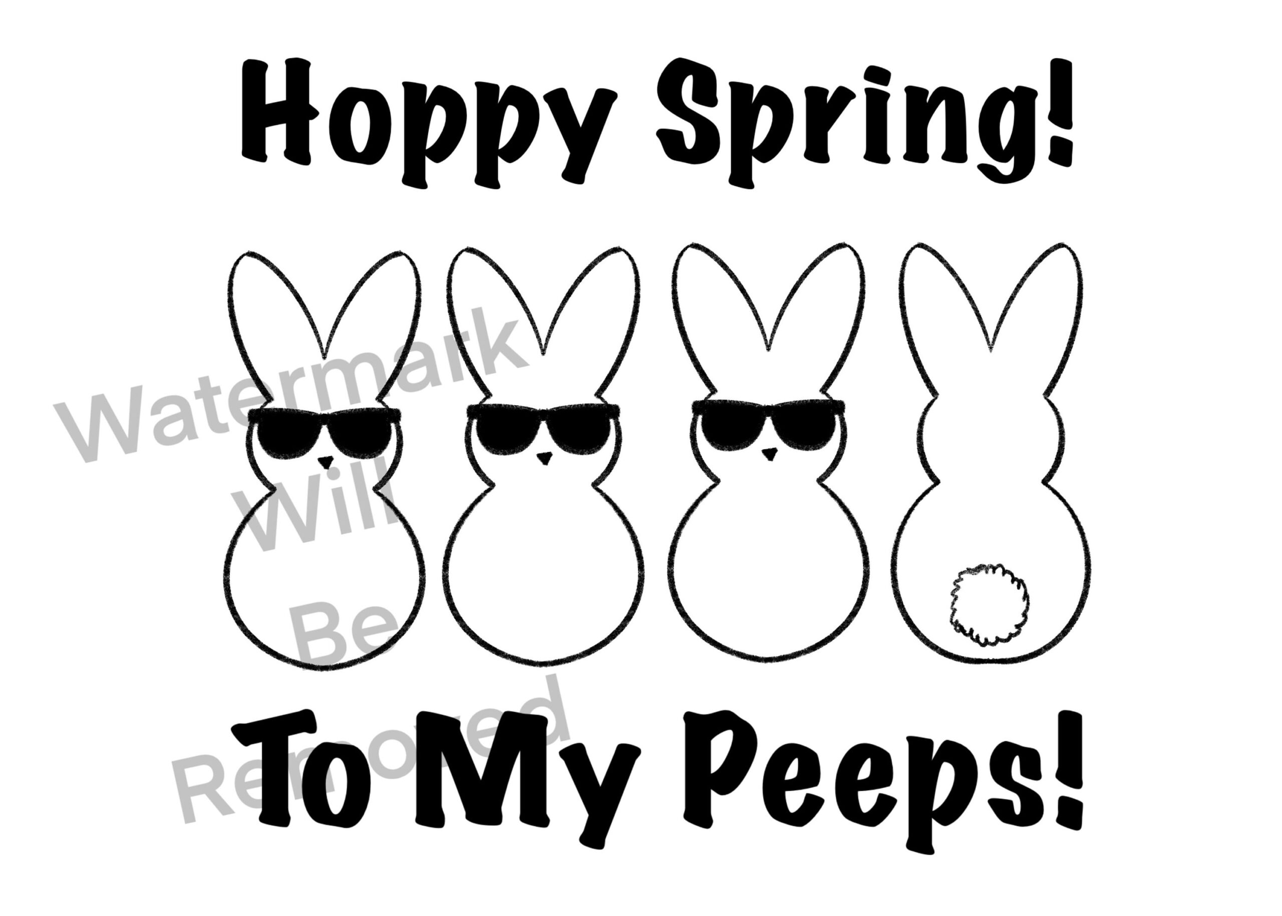 Instant Download HOPPY Spring Coloring Sheet Peeps Bunny School Elementary Printable Curriculum Easter Party Etsy Israel
