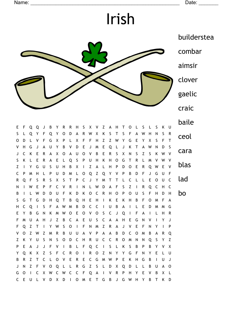 Irish Gaelic Crossword WordMint Irish Gaelic Crossword WordMint