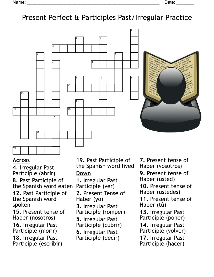Irregular Past Participles Crossword WordMint Irregular Past Participles Crossword WordMint