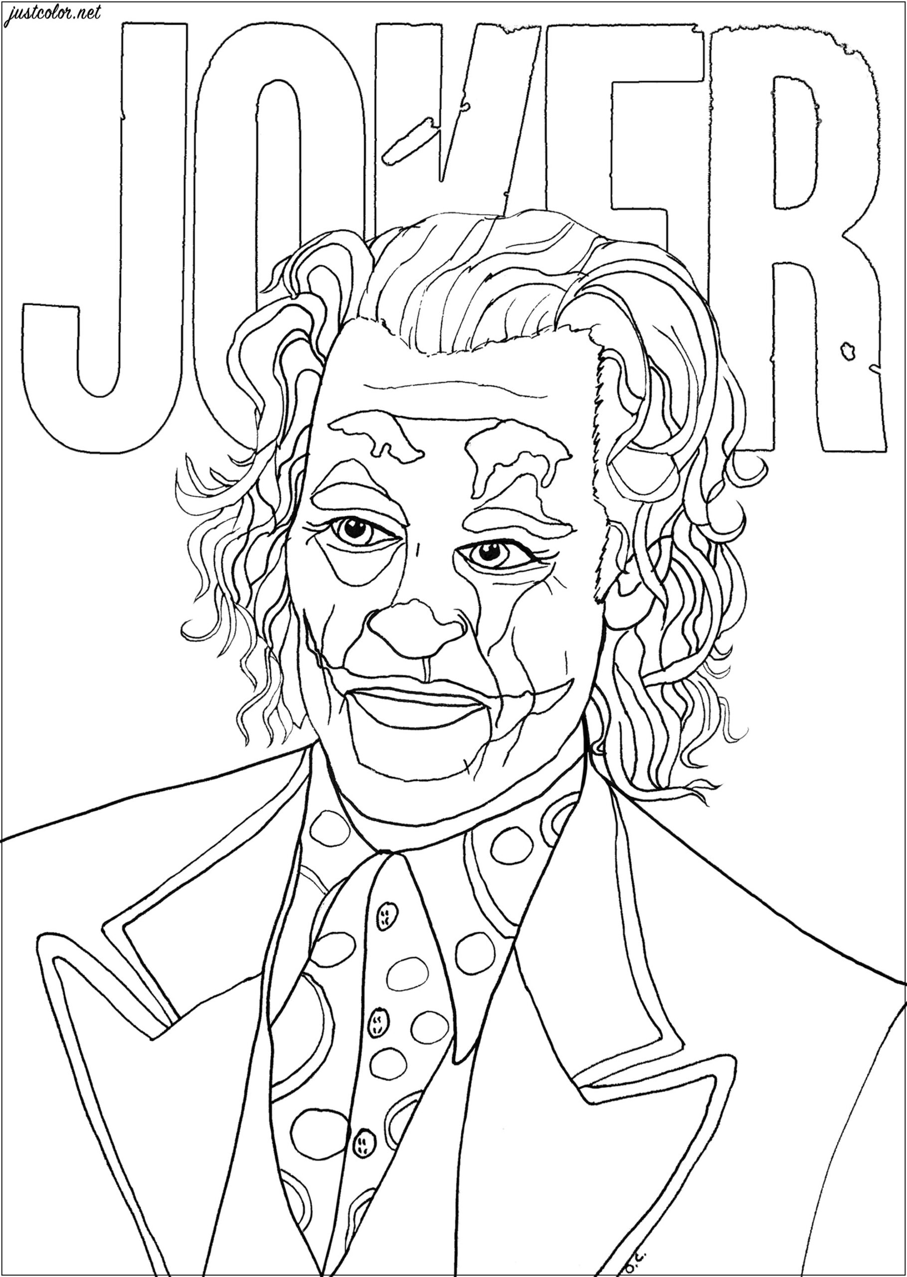 Joker Joaquin Phoenix Movie Coloring Pages