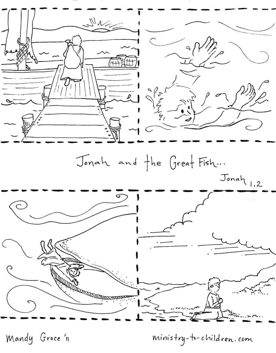 Jonah And The Whale Coloring Pages Jonah And The Whale Coloring Pages