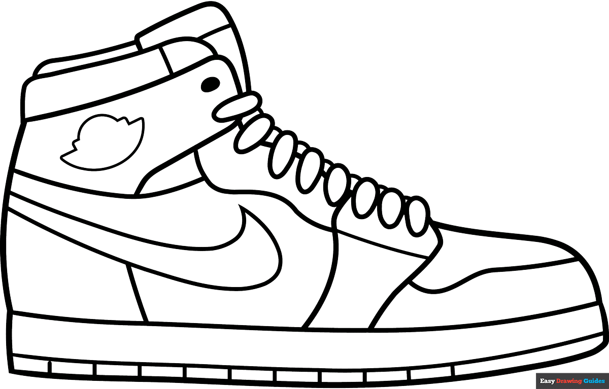 shoe coloring page