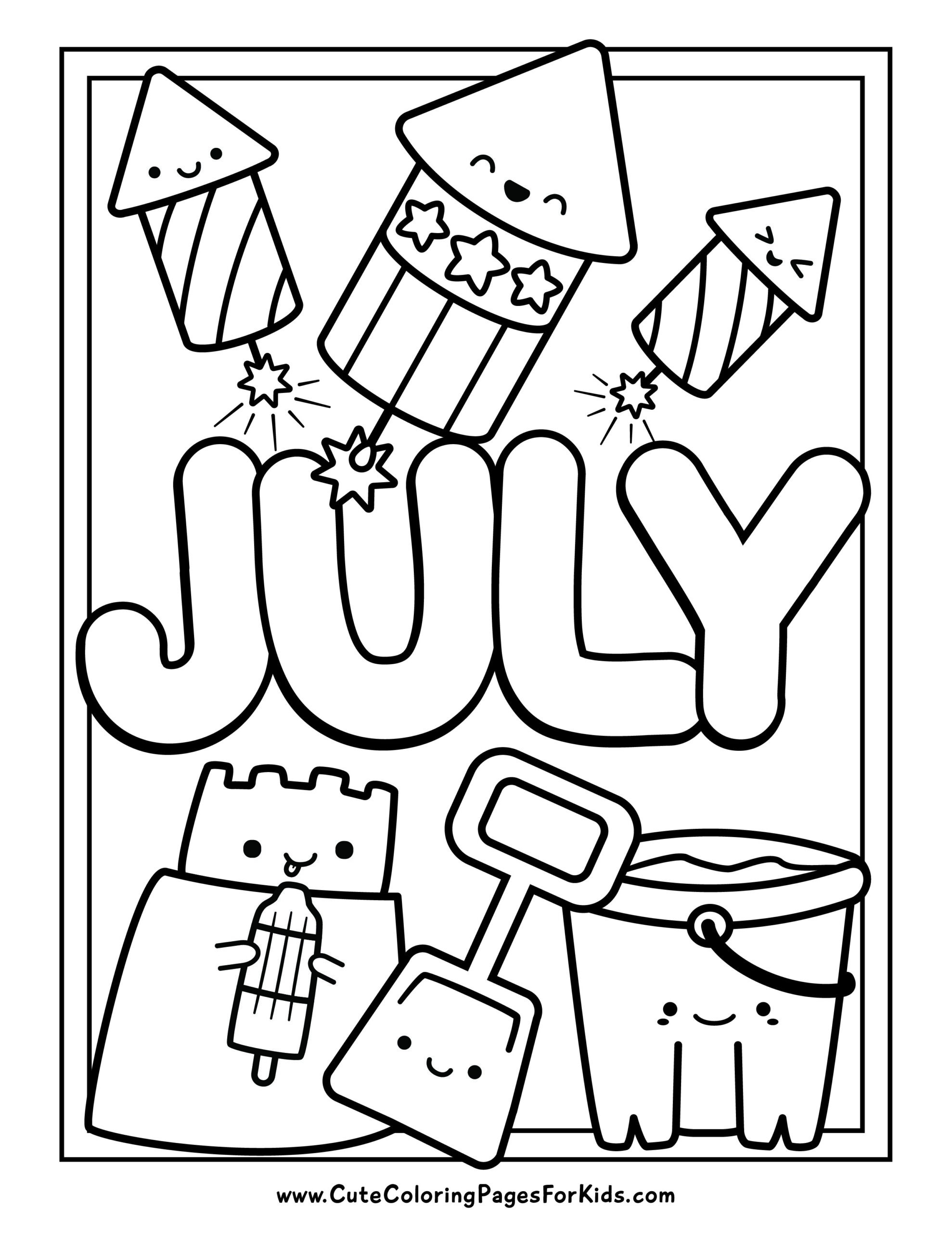 July Coloring Pages Cute Coloring Pages For Kids July Coloring Pages Cute Coloring Pages For Kids