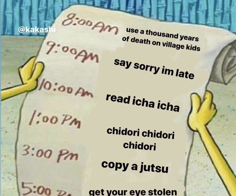 Kakashi s To Do List Kakashi s To Do List