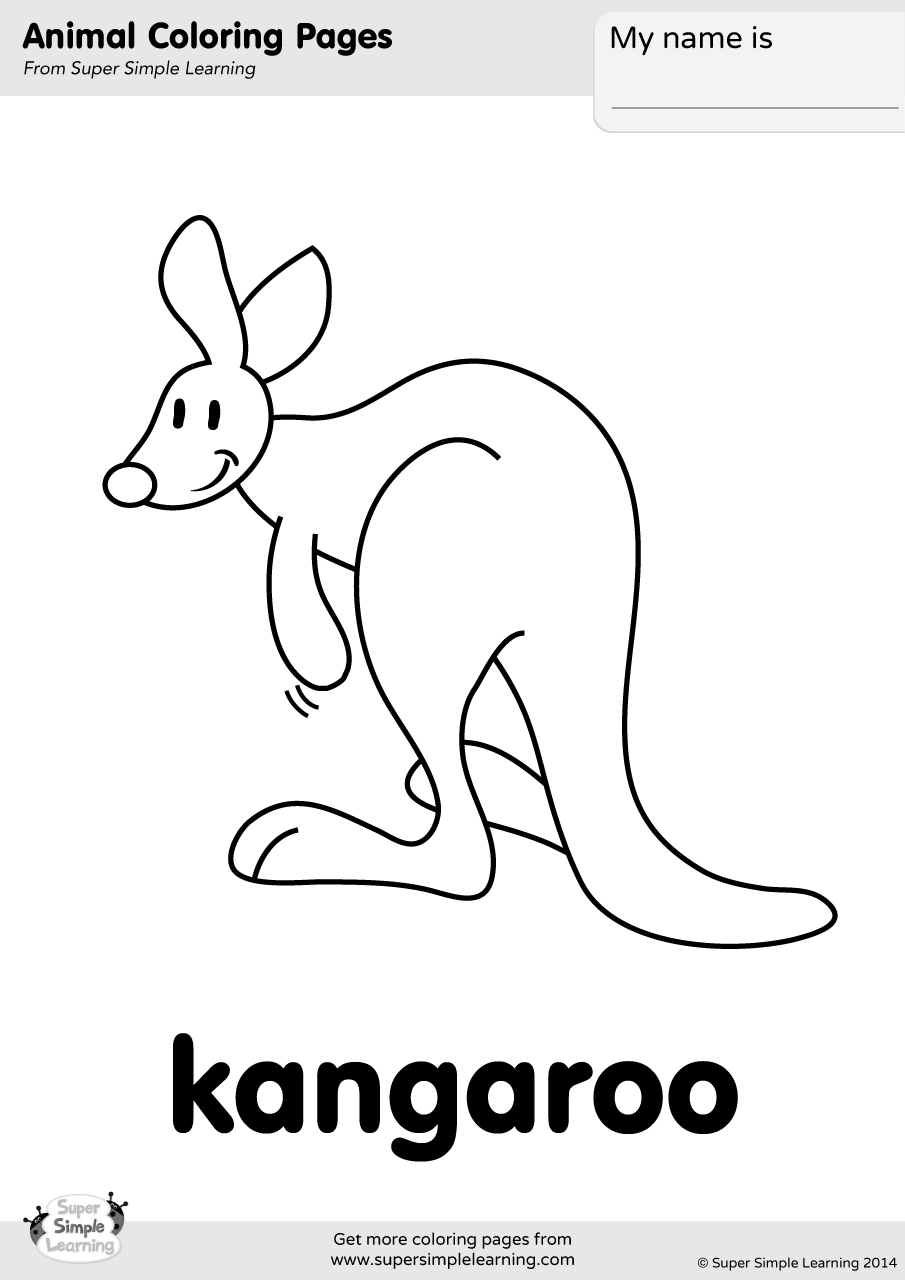 kangaroo coloring page