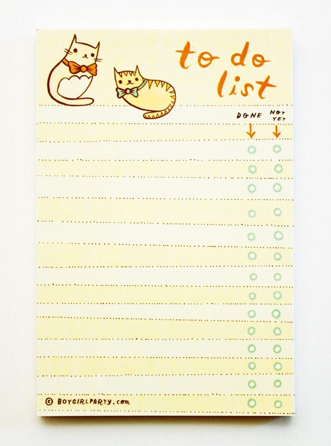 Kawaii Cat To Do List Notepad Office Gifts Cat Office Supplies Kawaii Notepad Unique Gift For Cat Lover To do List Cat Notepad Etsy